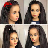 Lace Front Wig Natural Black Lace Frontal Wig Remy 130% 150% Density Brazilian 13x4 13x6 Kinky Straight Human Hair Wigs For Women