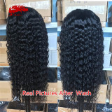 130% 150% Brazilian Water Wave 4x4 5x5 Lace Closure Wig Natural Black Color Wig 10 -30 inches Virgin Remy Hair Wig Best Human Hair Wigs