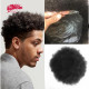 Men Toupee Wig  Afro Kinky Curly Replacement Hair System  Indian Human  Hair