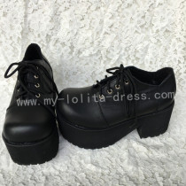 Gothic Black Lolita Heels Shoes with Platform