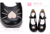 Angelic Imprint- Heart Shaped Embroidery -Sweet Lolita Shoes