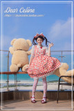 Dear Celine ~ Strawberry Ice Cream~ Fake Two Pieces Lolita OP -Ready Made