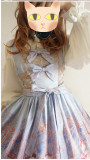 Honey Honey Lolita***Cats' Astrology*** Lolita Normal Waist JSK - Ready Made  Sax Size XL in Stock