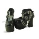 Black Shiny High Platform Punk Lolita Shoes