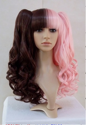 Sweet Wavy Split Chocolate Light Pink Lolita Wig Chocolate&Light Pink - IN STOCK
