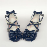 Sweet Bows Cross Straps Lolita Heels Shoes