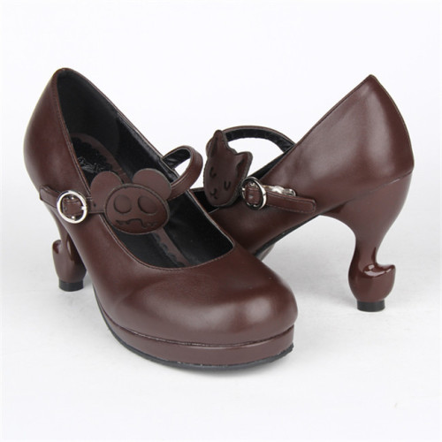 Angelic Imprint- Popular Brown Lolita Princess Heels Shoes -Changeable Color