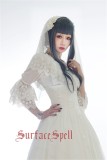 Surface Spell ***White Crystal & Black Agate*** Chiffon Medium Sleeves Lolita Blouse