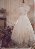Gold Silk Chiffon Elegant Lolita Skirt/Petticoat Ready Made