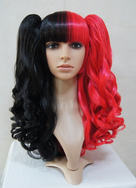 red and black wig