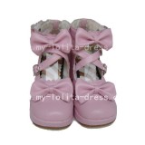 Sweet Pink Square Heel Gokou Ruri Boots