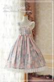 Dear Celine ~Sakura Rabbit~ Slight High Waist Lolita JSK Dailywear Version -Ready Made