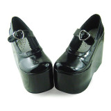 Glitter Black High Platform Lolita Shoes