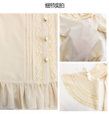 Sweet Chiffon Flare Sleeves Lolita Blouse White Size S - In Stock
