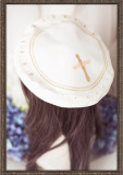 Ista Mori  Embroidery Lolita Beret -Pre-order White Version I - In Stock
