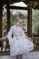 Peach Blossom&Cranes~Qi Lolita JSK -Ready Made