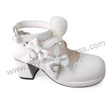 White Hearts Sweet Lolita Girls Shoes