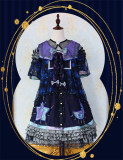 Starry Sky Bunches~Classical Dolls Lolita OP Purple Size L - In Stock