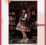 The Clock Adventure~ Sweet Lolita JSK Dress With Overskirt Version I