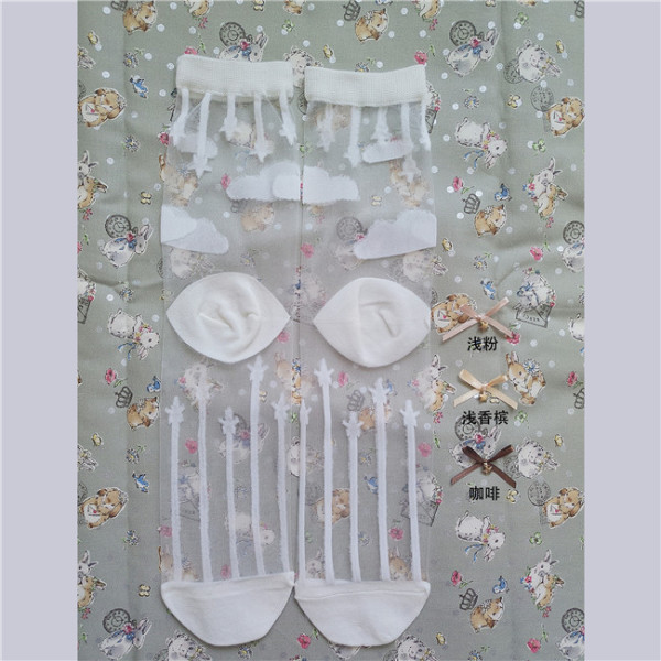 Arancia~Sweet Glass Silk short version Lolita Socks
