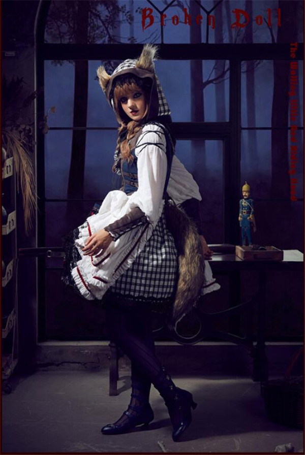 The Wolf Turns Little Red Riding Hood~ Lolita Fullset (OP++ Scarf ...