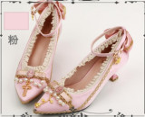 Rose Cross~ Versailles ~ Satin PU Lolita Shoes - Ready Made