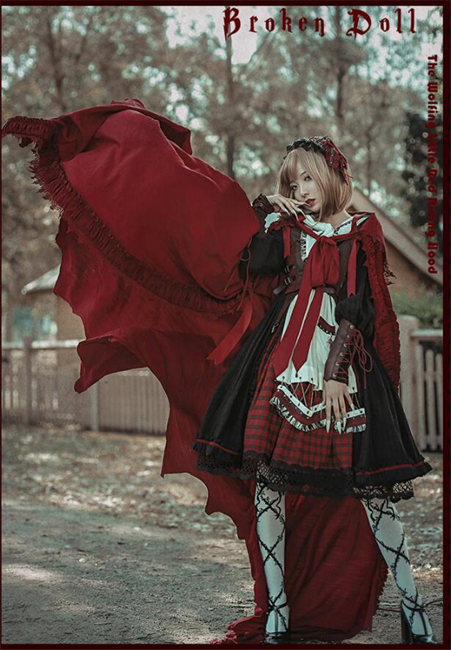 The Wolf Turns Little Red Riding Hood~ Lolita Fullset (OP++ Scarf ...