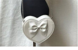 Loris Sweet  Heart Shaped Bow Lolita Cross Body Bag