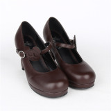 Angelic Imprint- Popular Brown Lolita Princess Heels Shoes -Changeable Color