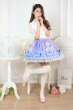 Blue-violet Exclusive Beast Printed Lolita Pleated Skirt