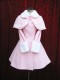 Lolita Coat with Fur Collars Removable Cape - Pink Sweet Red Christmas Wine Size S - In Stock