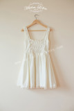 Girl's White Sweet Lolita Jumper Dress with Bows