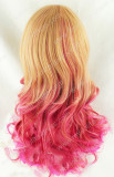 Brown Pink Blended Curls Lolita Wig