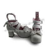 Matte White Bow Lace Lolita Shoes