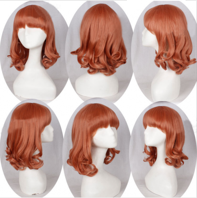 dark orange short wig