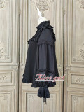 Alice Girl ~Gingham Teddy Vintage Velvet Lolita Blouse - Black Size L  In Stock