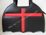 Bat Shape Black Lolita HandBag with Cross