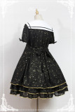 Constellation Kindergarten~Gold-staping Chiffon Lolita Sailor Collar OP Dress