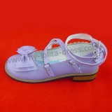 Classic Tea Party Shoes Purple Bow Lolita