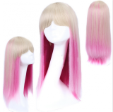 Anique White Pink Sweet Loitla Straight Wig