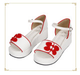 Angelic Imprint- Sweet Double Bows Embroidery Qi Lolita High Platform Shoes