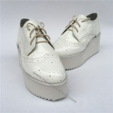 Sweet Glossy White Lolita High Platform Shoes