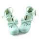 White Glitter Bow Lolita Shoes