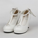 Angelic Imprint- Elegant T-shaped Straps Lolita Heels Shoes with Angel Wings