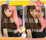 Sweet Smoky Pink&Brown Blended Lolita Wig with Bangs 70cm Long - In Stock