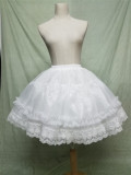 Sweet Round-shaped Lolita Petticoat White/Black Available - In Stock