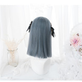Hengji~ Straight Hair Girl~37cm Long Curls Lolita Wig