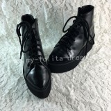 Sweet Black Lolita Short Boots Creeper
