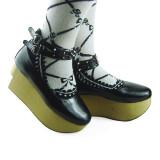 Black Brown Sole Lolita Platform Shoes