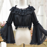 Chiffon Tailored Hime Sleeves Lolita Inner Blouse
